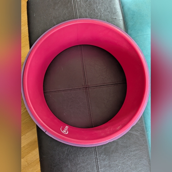 Preloved Gently Used Pink And Purple Yoga Wheel Home Gym Plates Nice Condition - Picture 1 of 6